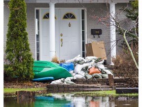 Chemin Fraser in Gatineau, Quebec is still suffering from flood waters from the Ottawa River on May 3, 2019.