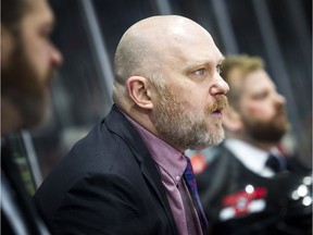 Ottawa 67's coach André Tourigny during the game against the Guelph Storm at TD Place Arena Saturday, May 4, 2019.   Ashley Fraser/Postmedia