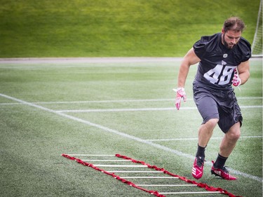 #48 Nicolas Boulay during the Ottawa Redblacks training camp that kicked off Sunday May 19, 2019, at TD Place.