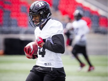 #74 Jordan Bouah during the Ottawa Redblacks training camp that kicked off Sunday May 19, 2019, at TD Place.