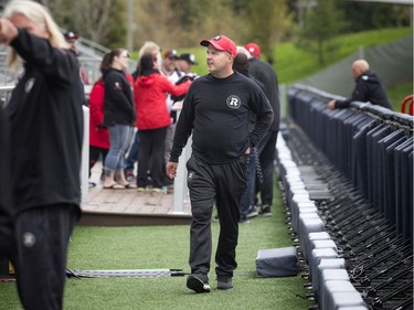 The Ottawa Redblacks training camp kicked off Sunday May 19, 2019, at TD Place. Redblacks coach Rick Campbell greet the fans out to see the training day.