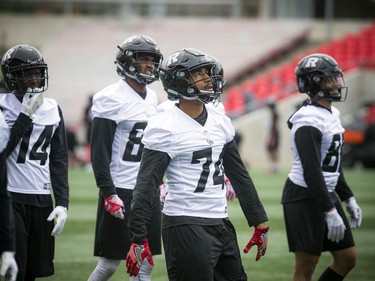 #74 Jordan Bouah during the Ottawa Redblacks training camp that kicked off Sunday May 19, 2019, at TD Place.