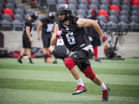 Antoine Pruneau during the Ottawa Redblacks training camp that kicked off on Sunday at TD Place.