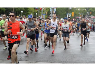 Runners take part in the marathon at the Ottawa Race Weekend on Sunday, May 26, 2019.
