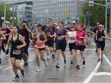 Runners take part in the marathon at the Ottawa Race Weekend on Sunday, May 26, 2019.