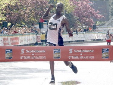 Albert Korir of Kenya wins the men's marathon at the Ottawa Race Weekend on Sunday, May 26, 2019.