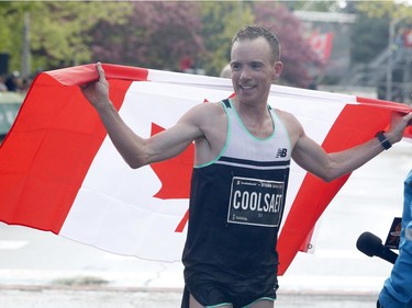 Reid Coolsaet wins the Canadian men's marathon at the Ottawa Race Weekend on Sunday, May 26, 2019.