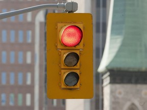 Revert red traffic signal technology is often installed where busy roads meet low-traffic roads or multi-use pathways.