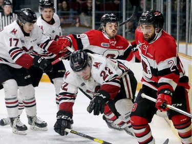 - Ottawa's Lucas Chiodo (right) gets ahead of the pack to get on the puck behind Guelph's net in the first. He scored the first goal for Ottawa in the opening minutes, but it was disallowed after review. The Ottawa 67s took on the Guelph Storm in the first of the best of seven in the OHL Final Thursday (May 2, 2019) at TD Place in Ottawa.  The winner of this matchup goes on to play in this year's Memorial Cup in Halifax. Julie Oliver/Postmedia