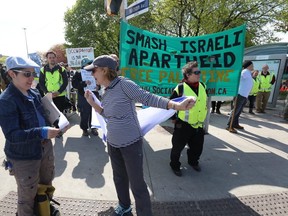 Particpants in Monday's Walk With Israel in North York were met by anti-Israel protesters. (Jack Boland, Toronto Sun)