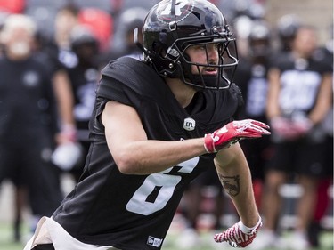 Ottawa Redblacks DB Antoine Pruneau during training camp at TD Place on May 21, 2019.