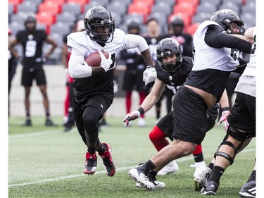 Ottawa Redblacks FB Gabriel Polan during training camp at TD Place on May 21, 2019.