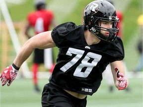 DL Samson Abbott during Ottawa Redblacks training camp Friday (May 24, 2019) at TD Place.