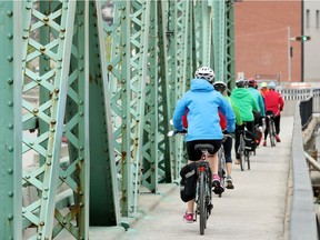 Pedestrians and cyclists were once again able to cross between Ottawa and Gatineau using the Chaudiere Bridge on Monday (May 27, 2019).