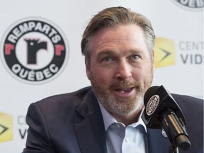 Hall of Fame goaltender Patrick Roy announces his comeback as GM and coach of the Quebec Remparts of the QJMHL in 2018.