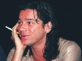 Michael Hutchence, lead singer and songwriter of INXS, speaks to reporters in this Sept. 25, 1996, file photo.