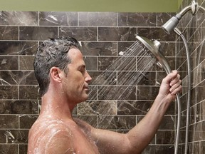 Man in shower