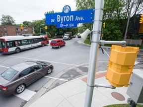 An 18-year-old cyclist was charged with failing to stop at a red light after his bike collided with a vehicle at the intersection of Byron and Kirkwood avenues Monday night.