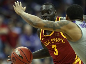 Marial Shayok (3) was selected 54th overall by the Philadelphia 76ers in the NBA draft on Thursday night.