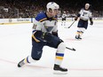 St. Louis Blues Vladimir Tarasenko celebrates his first period goal against the Boston Bruins in Game Two of the 2019 NHL Stanley Cup Final at TD Garden on May 29, 2019 in Boston. (Bruce Bennett/Getty Images)