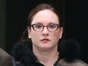 A file photo shows Rebecca Reid leaving the Ottawa courthouse in June.