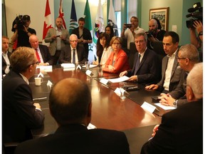 Jim Watson met with the Alstom and RTG executives, June 18, 2019. Photo by Jean Levac/Postmedia News 131783