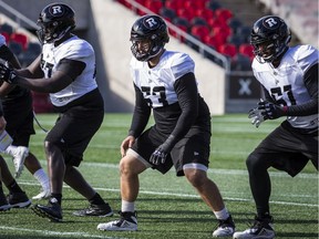 The Redblacks selected Alex Fontana, seen here during training camp, with the seventh overall pick in the 2019 CFL draft.