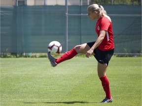 Canadian striker Adriana Leon.