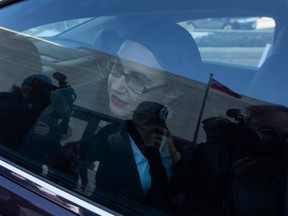 Caitlin Coleman leaves the Ottawa courthouse on March 27.