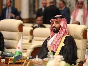 (FILES) In this file photo taken on May 31, 2019 Saudi Crown Prince Mohammed bin Salman attends the extraordinary Arab summit held at al-Safa Royal Palace in Mecca. - Saudi Crown Prince Mohammed bin Salman accused rival Iran of attacks on two oil tankers in a vital Gulf shipping channel, adding he "won't hesitate" to tackle any threats to the kingdom, according to excerpts of an interview published on Sunday June 15, 2019.