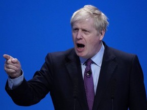 Conservative leadership candidate Boris Johnson attends a leadership election event in Birmingham, England on Saturday, June 22, 2019.