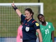 Files: Referee Carol Anne Chenard referees a match between Germany and Cote d'Ivoire's during FIFA Women's World Cup soccer action in Ottawa on Sunday, June 7, 2015.