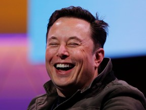 SpaceX owner and Tesla CEO Elon Musk smiles during a conversation with legendary game designer Todd Howard (not pictured) at the E3 gaming convention in Los Angeles, California, U.S., June 13, 2019.