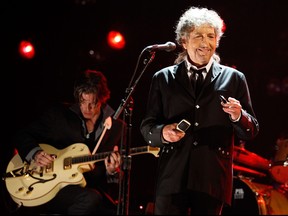 HOLLYWOOD, CA - JANUARY 12: Musician Bob Dylan performs onstage during the 17th Annual Critics' Choice Movie Awards held at The Hollywood Palladium on January 12, 2012 in Los Angeles, California.