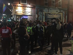 Ottawa police in the crowd at the Glowfair Festival on Friday, June 14, after officers discharged pepper spray onto a group of teens.
