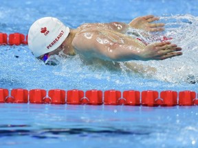 Alex Perreault, who attends the U of Ottawa, will race in the men’s 50- and 100-metre butterfly races at the FISU Universiade Summer Games next month.  Getty Images