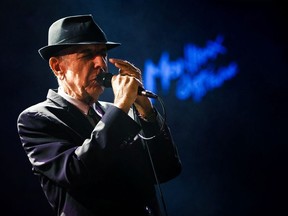 Canadian singer-songwriter Leonard Cohen performs during the first night of the 47th Montreux Jazz Festival in Montreux, Switzerland on July 4, 2013.
