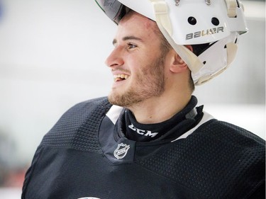 Goaltender Joey Daccord at the Ottawa Senators development camp 3-on-3 tournament Saturday.