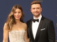 Jessica Biel and Justin Timberlake attend the 70th Primetime Emmy Awards in Los Angeles, on Sept. 17, 2018.