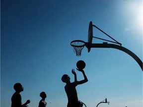 One last game of outdoor basketball?