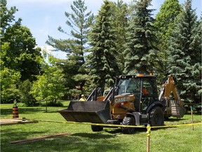 Some preliminary construction work is performed at Patterson Creek Park.