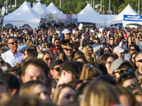 The crowd at Bluesfest on Sunday night. Executive director Mark Monahan said estimates were that overall attendance for 2019 would match last year's figures.