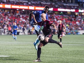 Ottawa Fury FC rallied from a 2-0 hole in the first half on Wednesday night at TD Place Stadium to tie the Halifax Wanderers and advance to the semifinals of the Canadian Championship. 
(Steve Kingsman/Freestyle Photography for Ottawa Fury FC)
