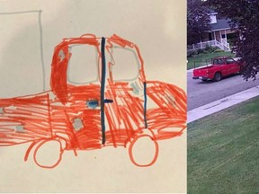 A nine-year-old's drawing of a red pickup truck help the police solve a package theft case in Utah.