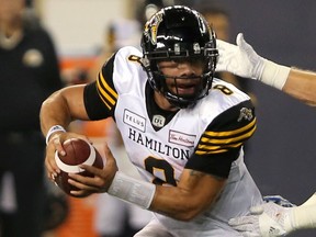 Hamilton Tiger-Cats QB Jeremiah Masoli is done for the season.