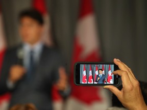 Justin Trudeau, leader of the Liberal party, delivered remarks to supporters at an open Liberal fundraising event in Ottawa on Aug. 22, 2019.