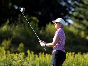 Marcy Cooper takes part in the Ottawa Sun Scramble at the Marshes Golf Club on Saturday.