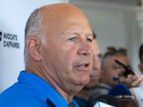 Montreal Canadiens head coach Claude Julien spoke to the media at Canadiens winger Jonathan Drouin's annual golf tournament at Laval-sur-le-Lac in Laval on Aug. 29, 2019.