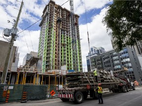 The Ministry of Labour is investigating after one person fell in an elevator shaft at a construction site in downtown Ottawa. Ottawa Fire Services said it was contacted by paramedics at 8:51 a.m. to assist with the incident at 89 Nepean St. Firefighters attached ropes to lift the person to safety. August 14, 2019.