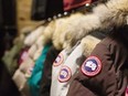 Jackets are on display at the Canada Goose showroom in Toronto on Thursday, Nov. 28, 2013. (THE CANADIAN PRESS/Aaron Vincent Elkaim)